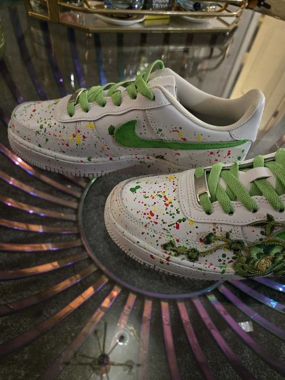 Custom NIKE Air Force 1's Size Boys 6Y New W/O Tags